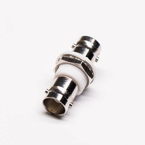 पीसीबी के लिए बीएनसी कनेक्टर अडैप्टर फीमेल टू फीमेल वर्टिकल टाइप बल्कहेड