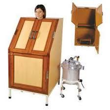 Imi-2241 Steam Cabinet With Steam Generator - Teak-wood & Waterproof Ply, 28"x37"x47", 3kw Power, Adjustable Seat, Herbal Basket Included | Waterproof Flooring, Manual Water Fill, 60-minute Timer, Suitable For Elders, Men, Women