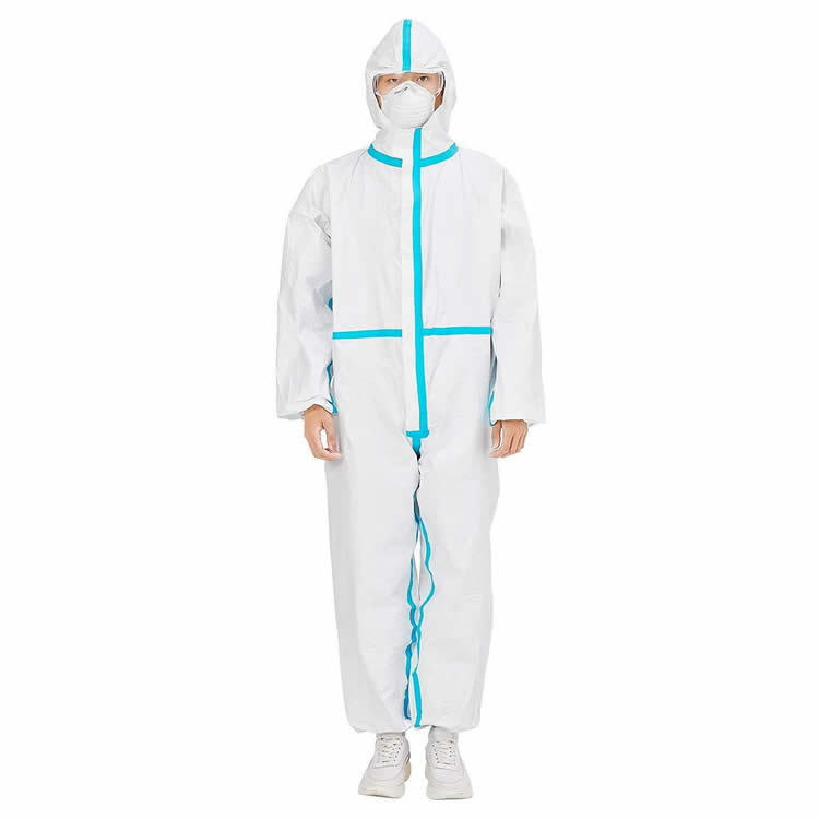 Disposable Coverall - Non-woven Microporous Laminate Film, M - 3xl, White | Waterproof, Chemical Proof, Anti Static, Disease Prevention