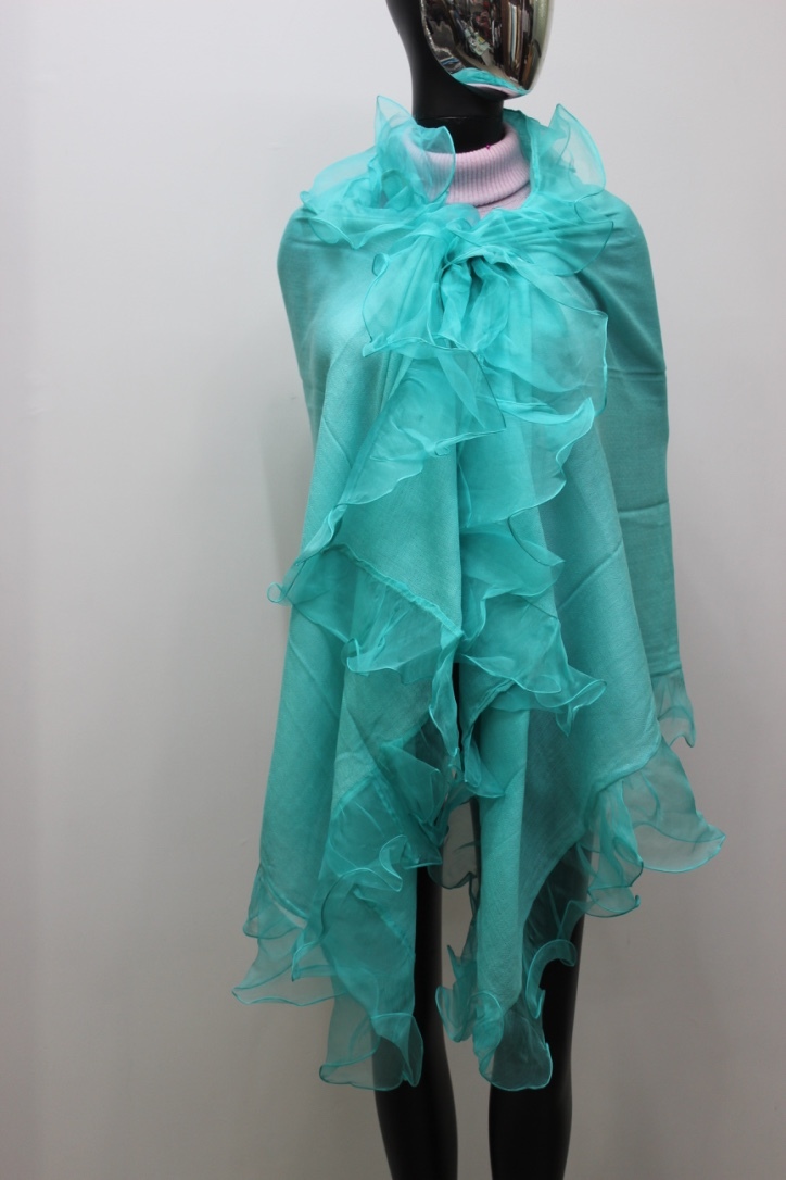 Cashmere Frill Plain Stole - Color: All Color