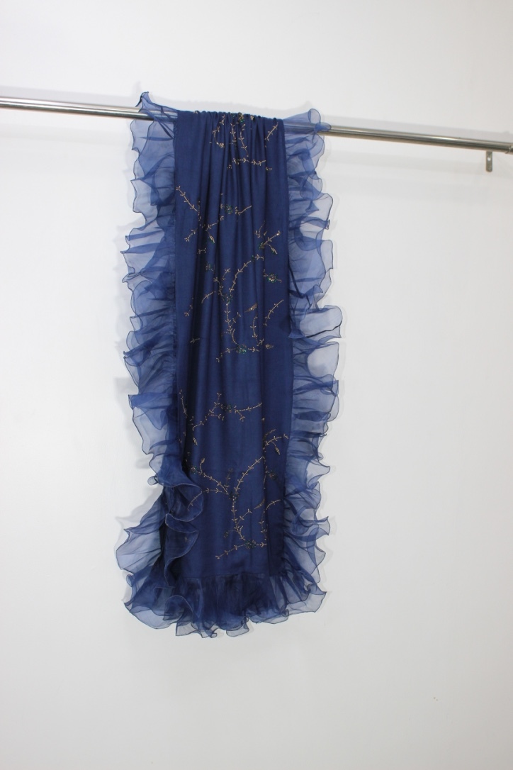 All Color Cashmere Frill Crystal Stole