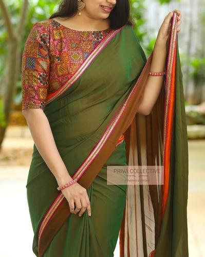 मल्टी प्लेन सिल्क साड़ी