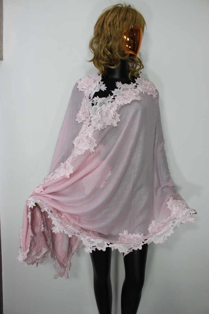 Pashmina Diamond Rose Design Stole - Color: All Color