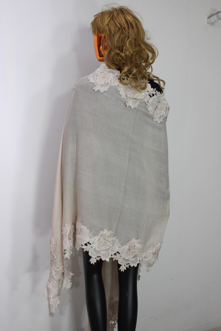 Pashmina Diamond Rose Design Stole - Color: All Color