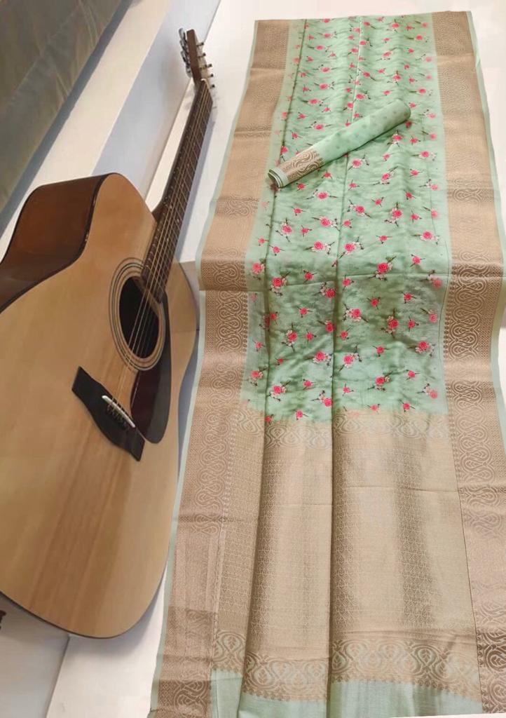 Multi Silk Digital Printed Saree