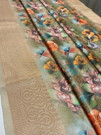 Multi Silk Digital Printed Saree