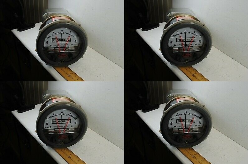 Dwyer A3000-3kpa Photohelic Pressure Switch Gauge - 4" Dial Face, 5 X 8" Dimensions | Measures 0-3 Kpa, Dual Backlit Display, Auto-off Function