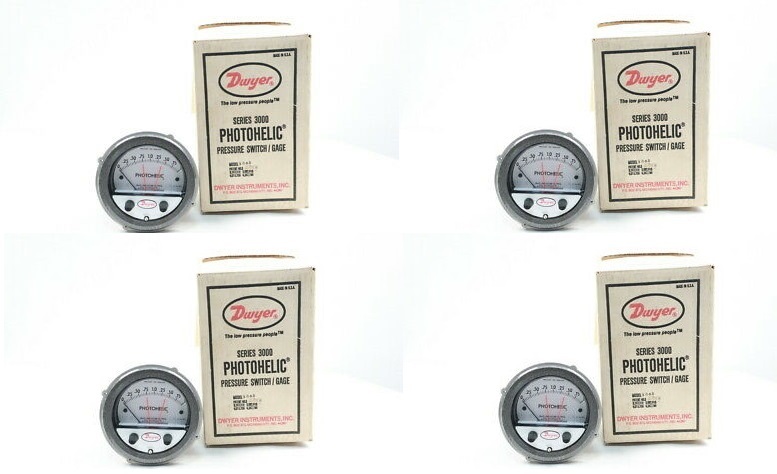 Dwyer A3000-3kpa Photohelic Pressure Switch Gauge - 4" Dial Face, 5 X 8" Dimensions | Measures 0-3 Kpa, Dual Backlit Display, Auto-off Function