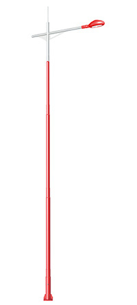 Sliver Single Arm Street Light Pole