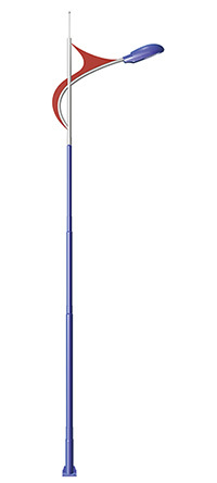 Sliver Single Arm Street Light Pole
