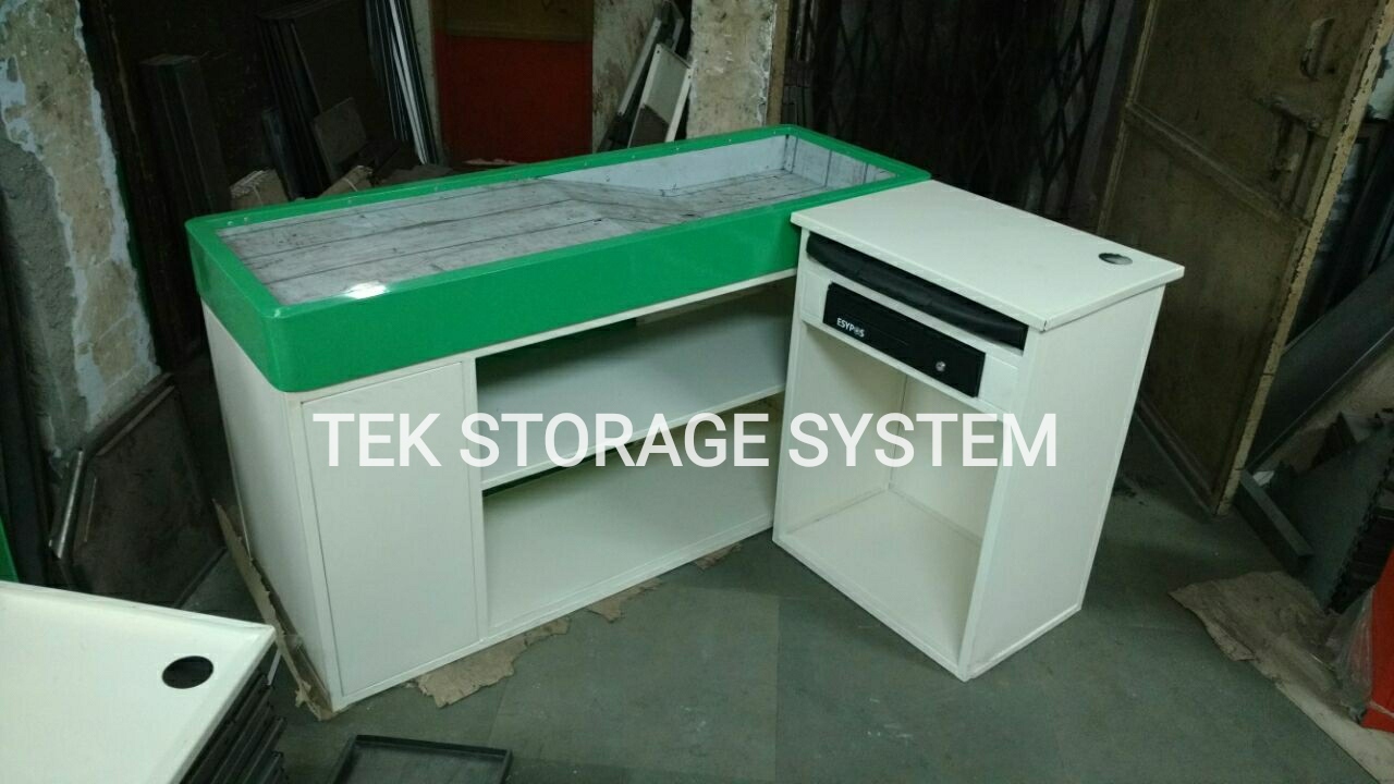 Steel Supermarket Checkout Counter