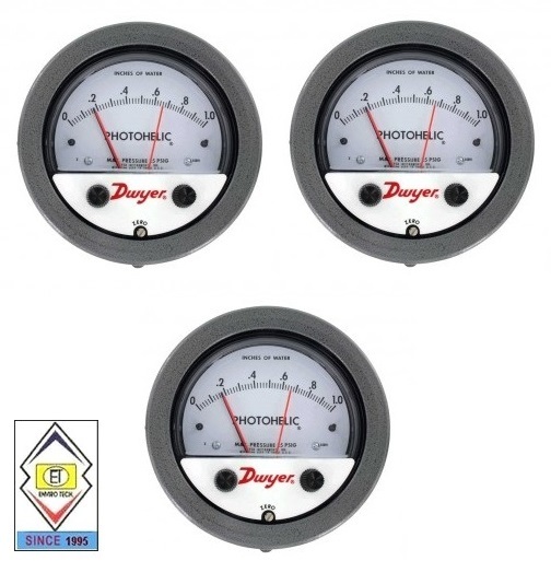 Dwyer A3000-80mm Photohelic Pressure Switch Gauge Range 0-80 Mm W.c Measure Pressure Of: Gas