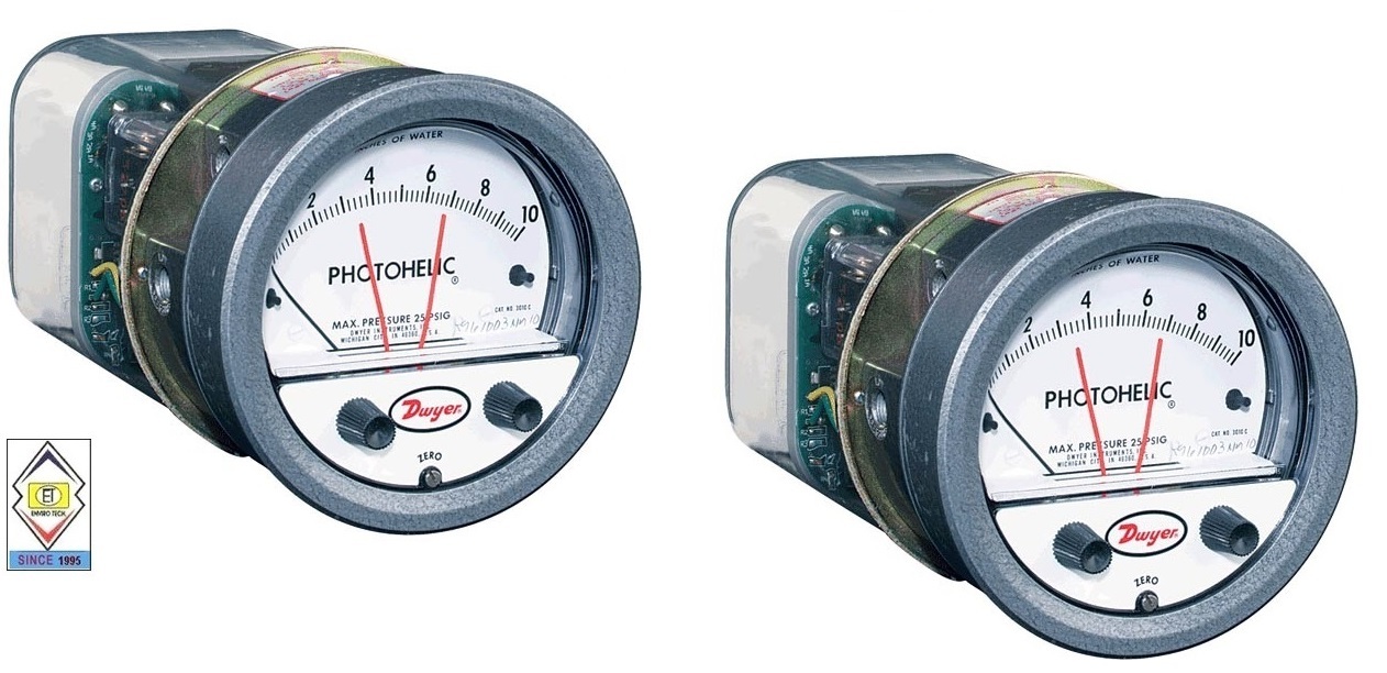 Dwyer A3000-80mm Photohelic Pressure Switch Gauge Range 0-80 Mm W.c Measure Pressure Of: Gas