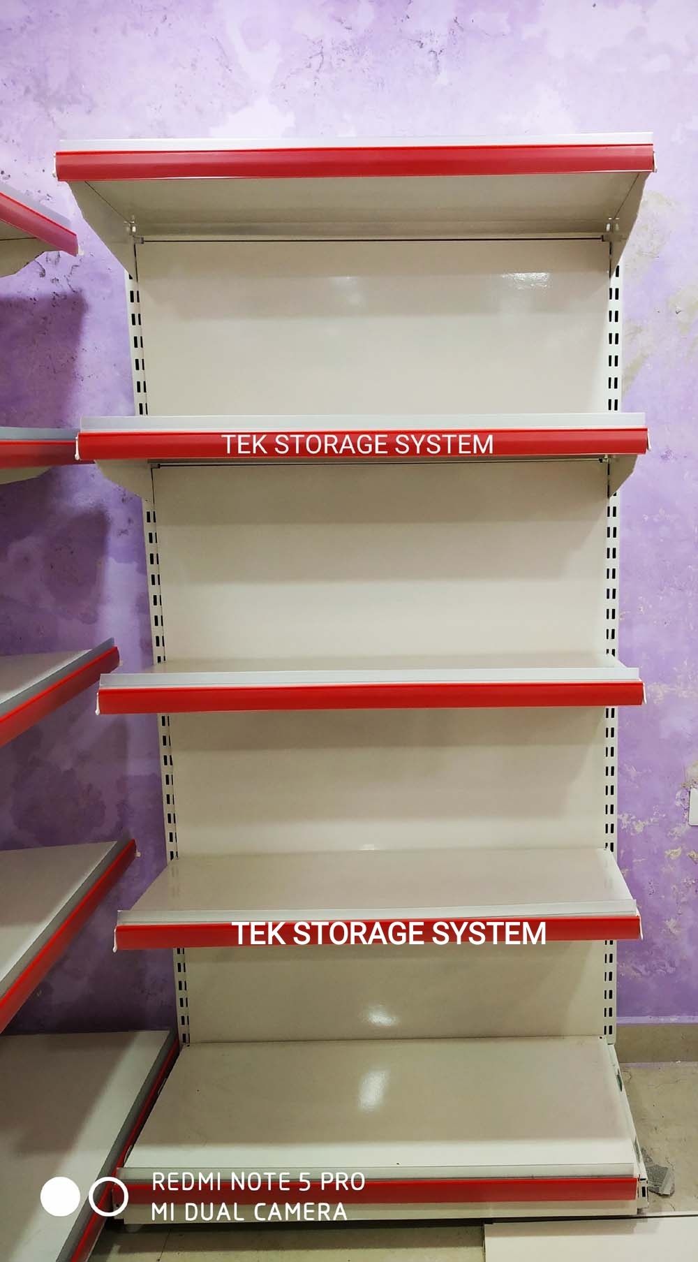 Retail Store Shelves - Heavy Duty Steel Gondola Shelving 6ft X 3ft & 5ft X 3ft, Off White, Double Sided, Powder Coated Finish, Ideal For Commercial Use