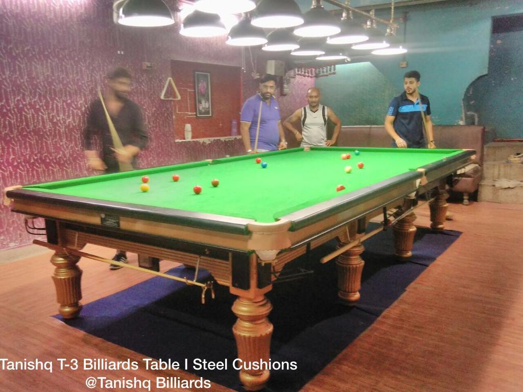 Imported Billiards Table - Solid Seasoned Hardwood, 12ft X 6ft Playing Area, Green Cloth | Premium Steel Block Cushion, Imported Italian Slates, Complete With Accessories