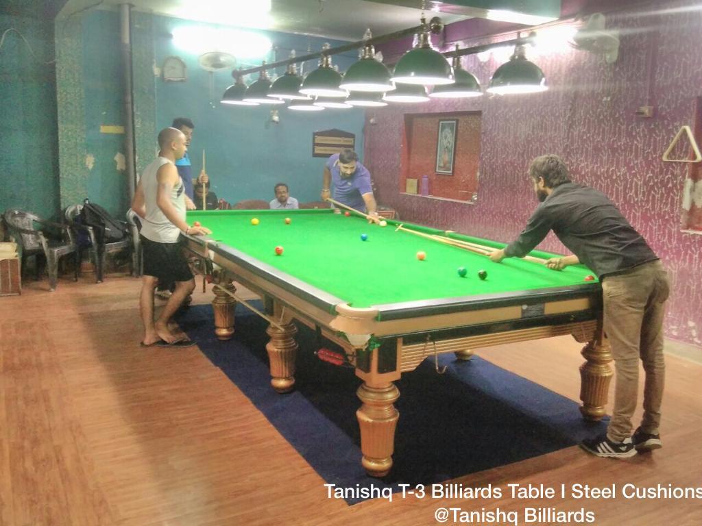 Imported Billiards Table - Solid Seasoned Hardwood, 12ft X 6ft Playing Area, Green Cloth | Premium Steel Block Cushion, Imported Italian Slates, Complete With Accessories