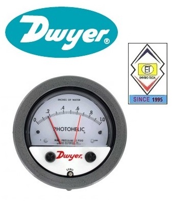 Dwyer A3003 Photohelic Pressure Switch Gauge Range 0-3.0 Inch W.c. Measure Pressure Of: Gas