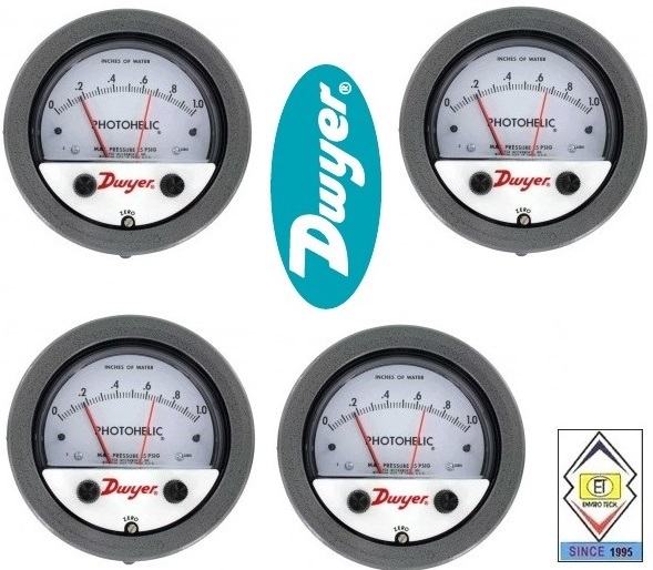 Dwyer A3003 Photohelic Pressure Switch Gauge Range 0-3.0 Inch W.c. Measure Pressure Of: Gas