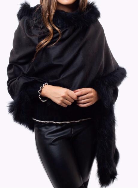 Silk Pashmina Shawl - 70x200cm, All Colors Available | 4 Side Fur Trim For Bridal, Daily, Meditation, And Wedding Use