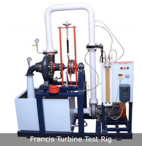 Francis Turbine Test Rig - Stainless Steel, 1000mm x 800mm x 1200mm | 10-50 l/min Flow Rate, 1-5 m Head, 0.5-2 kW Power, 1000-3000 rpm Speed, PLC Based Control System