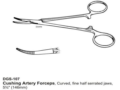 कुशिंग आर्टरी फोरसेप्स आयाम (L*w*h): 330 मिलीमीटर (मिमी)