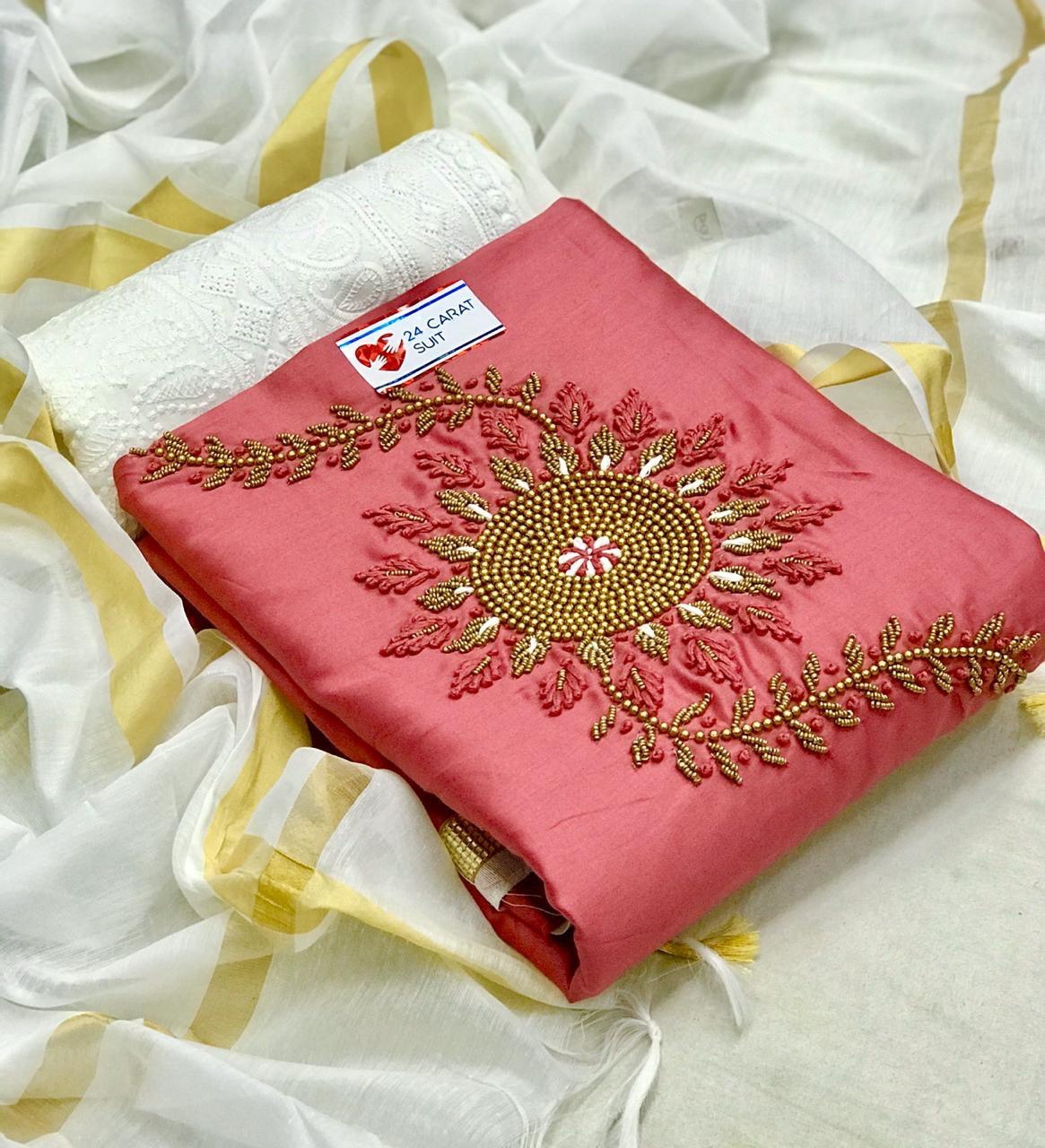 Multi Fancy Hand Work Dress Material