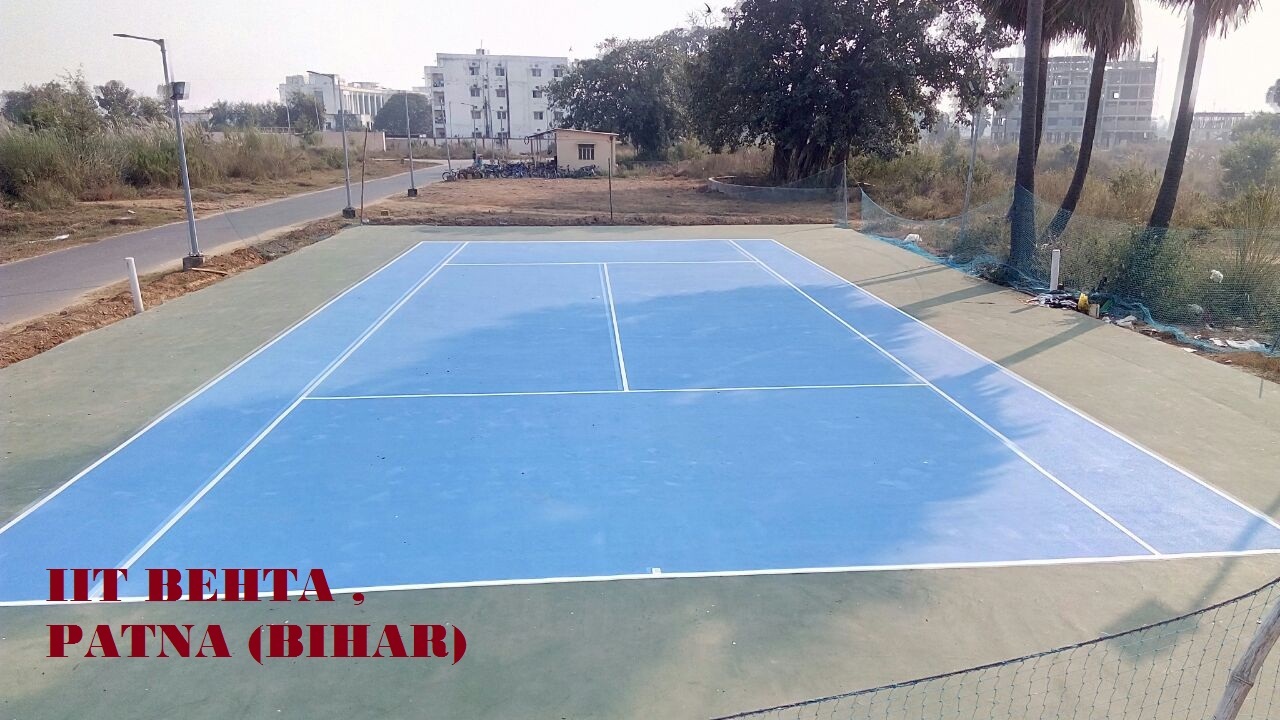 Moldo Hpu 500 Cushion Sports Flooring For Lawn Tennis Courts - Rubber Pu Material, 1 X 1 Sqft Size, Green/red/blue Colors, Satin Finish, 21 Mm Thickness | Low Voc, Eco-friendly, Hybrid Technique