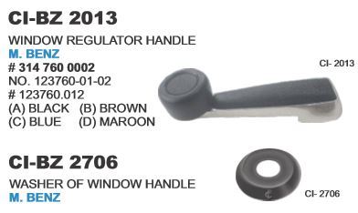 Window Regulator Handle M Benz - Durable Plastic | 4 Wheeler Compatibility, Warranty Included