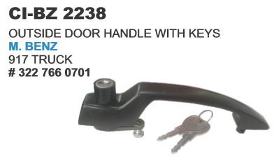 Outside Door Handle with Keys M Benz Truck - Durable Metal, Compatible with 4-Wheeler Vehicles | Warranty Included, Reliable Security Access