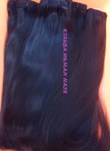 Black Weft Long Straight Hair