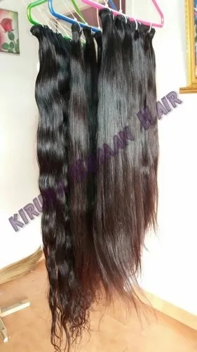 Black Weft Long Straight Hair