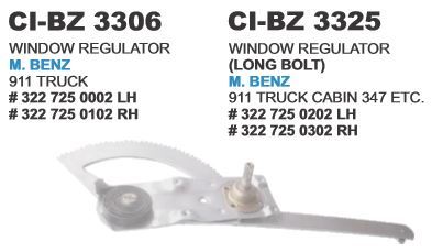 लॉन्ग बोल्ट एम बेंज व्हीकल के साथ विंडो रेगुलेटर: 4 व्हीलर