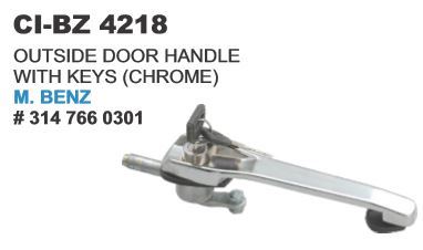 Out Side Door Handle With Keys Chrome M Benz - Chrome Finish | Vehicle Type: 4 Wheeler, Includes Keys, Warranty Available