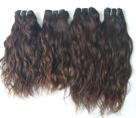 Weaving Natural Indian Single Donor Wavy Human Hair Bundles