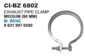 Exhaust Pipe Clamp Medium M Benz - Durable Material, Optimized for 4 Wheeler Vehicles | Warranty Included for Enhanced Reliability