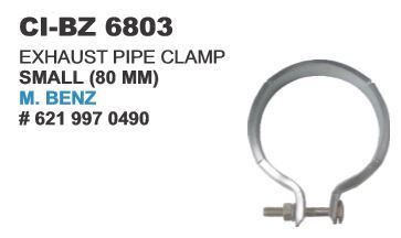 Exhaust Pipe Clamp Small M Benz - Stainless Steel, Compact Design | Vehicle Type: 4 Wheeler, Warranty Included