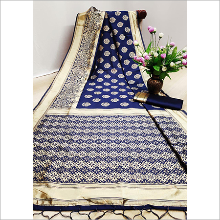 Banarasi Silk - Silk Saree 5.5m, Pink & Gold, Heavy Brocade Zari Pallu, Floral Brocade Patterns