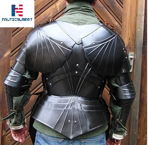 Nauticalmart Medieval Reenactment Steel Armour Breastplate With Arm Set Halloween Size: Large