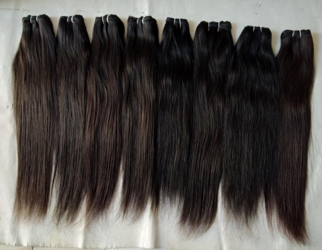 Temple Raw Straight Untreated Tangle And Shedding Free Hair - Color: Natural