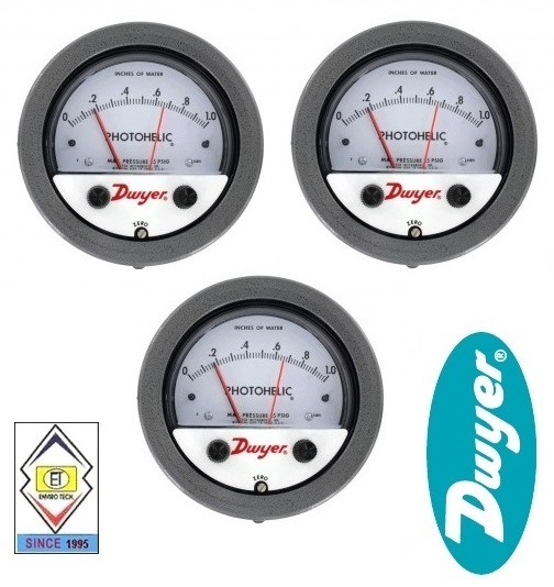 Surface Dwyer A3004 Photohelic Pressure Switch Gauge Range 0-4.0 Inch W.c.