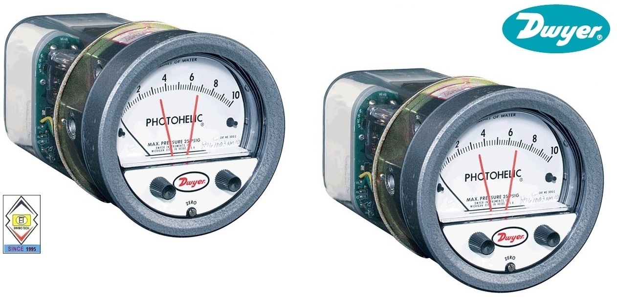 Surface Dwyer A3004 Photohelic Pressure Switch Gauge Range 0-4.0 Inch W.c.