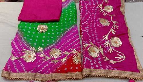 जयपुरी बंधेज सूट आवेदन: महिलाओं के लिए सामग्री