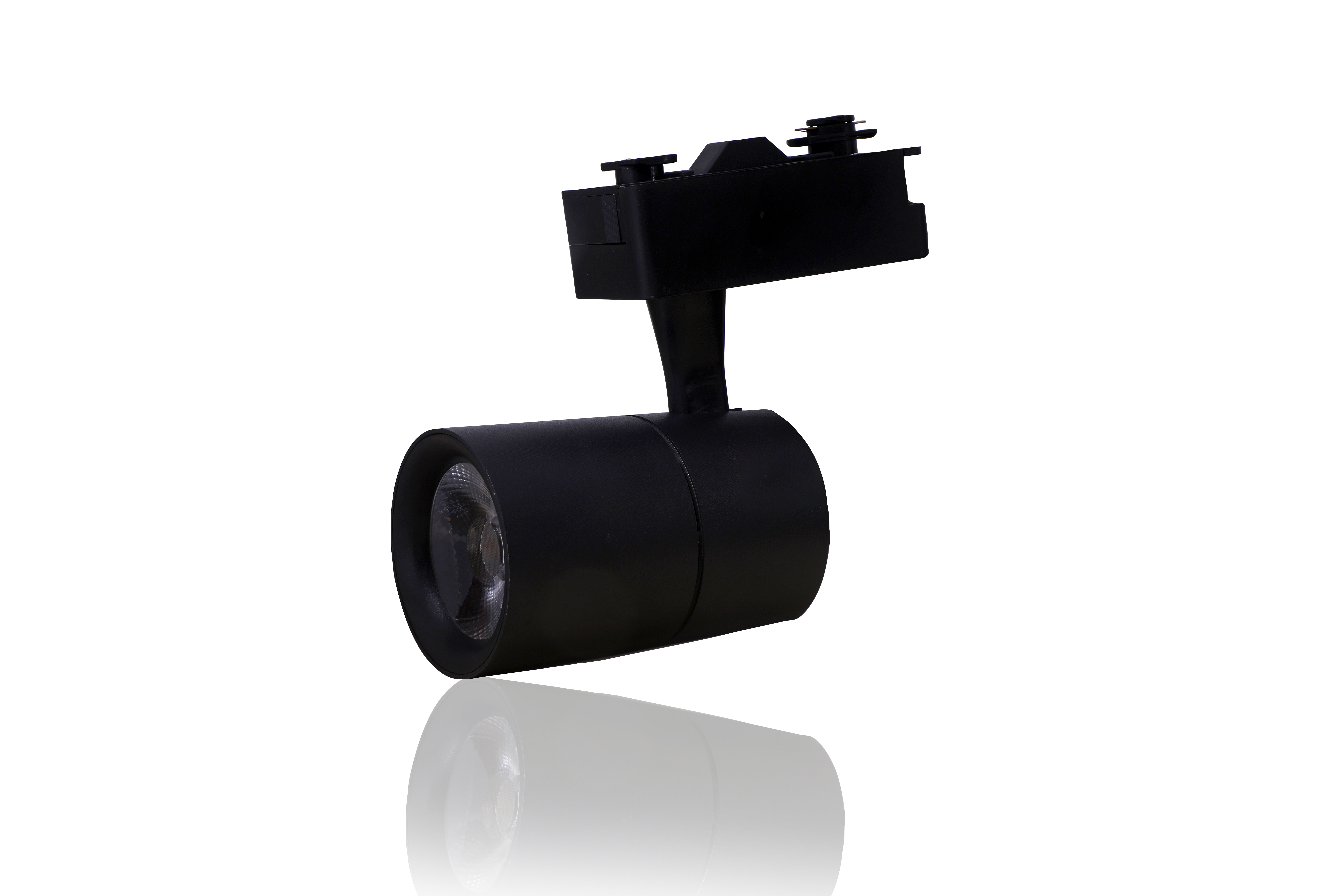 Lens Type Led Track Light - Pc + Aluminum, Custom Size, White/black Body | Color Temperature 3000k-6000k, 7w-30w Power, Indoor Use
