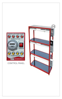 Tissue Culture Rack - Mild Steel, 48x12 Inches, Plexi Glass Racks | Four Fluorescent Lights, Uv Germicidal Light, Digital Timer, Castor Wheels, Separate Control Panel