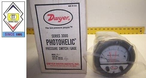 Dwyer A3201 Photohelic Pressure Switch Gauge Range 0-1 Psi. Diameter: 4" (101.6 Mm) Dial Face