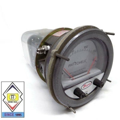 Dwyer A3202 Photohelic Pressure Switch Gauge - 4" Dial Face, 5 X 8" Dimension, 0-2 Psi Range | Dual Backlit Display, 4-20 Ma Measurement