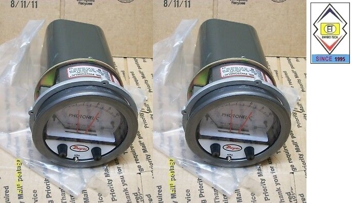 Dwyer A3203 Photohelic Pressure Switch Gauge - 4" Dial Face, 5 X 8" Dimensions | Dual Backlit Display, Auto-change Ma Output, Measuring Range 0-3 Psi