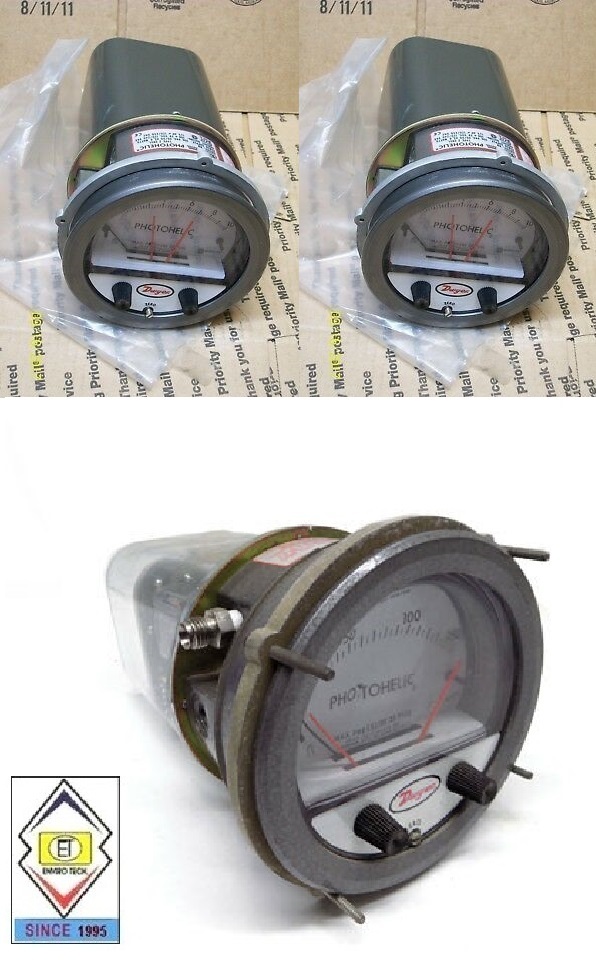 Dwyer A3203 Photohelic Pressure Switch Gauge - 4" Dial Face, 5 X 8" Dimensions | Dual Backlit Display, Auto-change Ma Output, Measuring Range 0-3 Psi