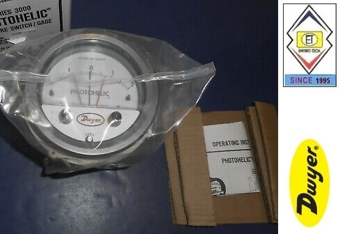 Dwyer A3204 Photohelic Pressure Switch Gauge Range 0-4 Psi. Diameter: 4" (101.6 Mm) Dial Face