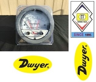 Dwyer A3204 Photohelic Pressure Switch Gauge Range 0-4 Psi. Diameter: 4" (101.6 Mm) Dial Face